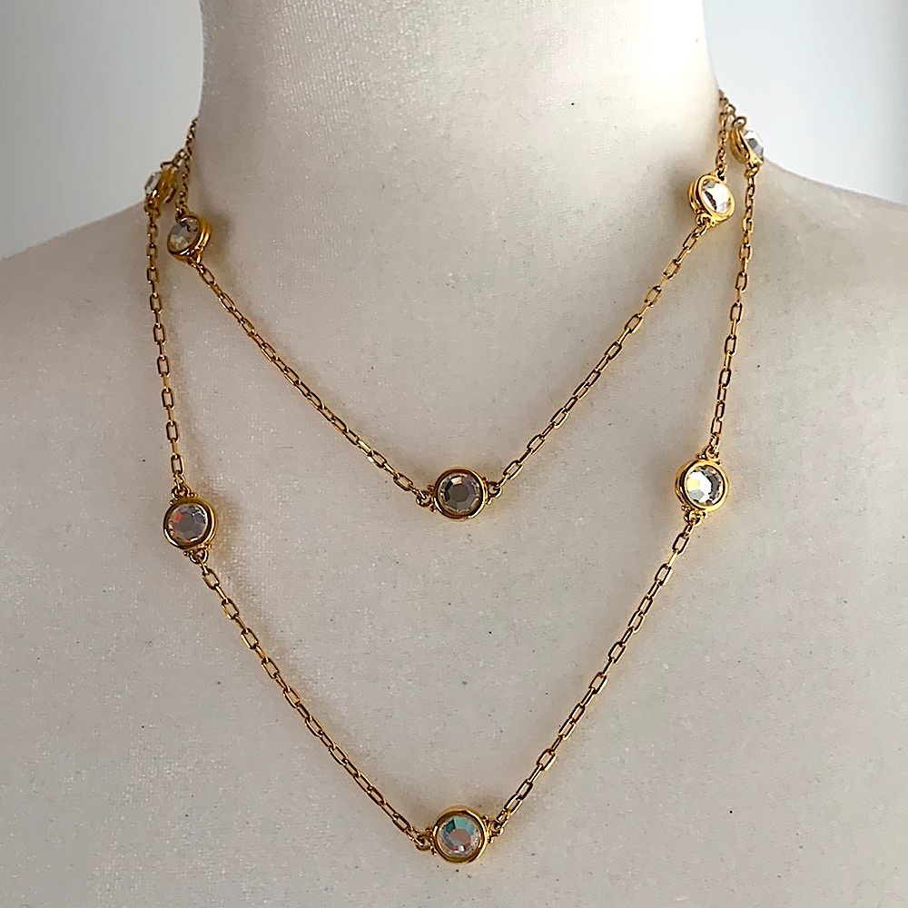 Swarovski Vintage 1990’s 33” Crystal Necklace With Hangtag 💥